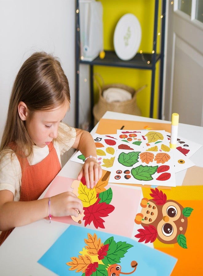 STEFORD 12 Pack Fall Craft Kits for Kids, DIY Maple Leave Sticker Crafts Owl Turkey Art Craft for Toddlers Ages 4-8 Adults Autumn Home Classroom Activities Game Party Favors Decoration - Image 4